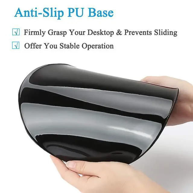 Alt view image 4 of 6 - Ergonomic Mouse Pad with Wrist Support, Pain Relief Comfort Wrist Rest Pad with Non-Slip PU Base for Gaming, Home, Office & Travel (Pretty Flowers)