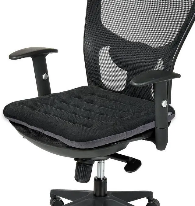 Main image of Excellent Support Effect Office Chair Cushion 1 Pack, Luxury Air Mesh Breathable Non-Slip Desk Computer Seat Cushion, Kitchen Dining Room Square Chair Pad (1 Count, Black)