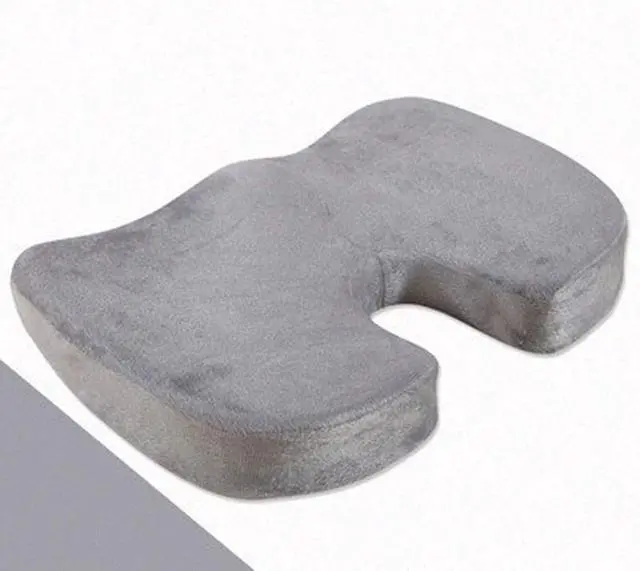 Main image of Coccyx Orthopedic Comfy Pro Memory Foam Seat Cushion for for Home Office Desk Chairs, Auto Seats, Sports Stadium Seats (Grey)