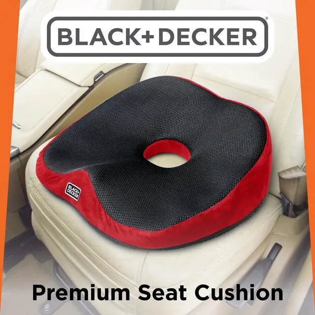 Alt view image 6 of 7 - High Back Tailbone Seat Cushion Memory Foam Chair Cushion for Office, Car, Wheelchair & Airplane Ergonomic, Non Slip, Breathable Mesh, Sciatic Pain Relief, Washable Cover, Purple