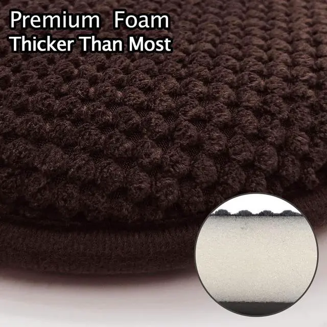 Alt view image 3 of 7 - Brown Foam Seat Cushions Kitchen Chairs Pads for Dining Chairs Non Slip Office Seat Cushions Washable U Shaped Soft Thick Large Metal Wooden Chair Cushions,17" x 15"