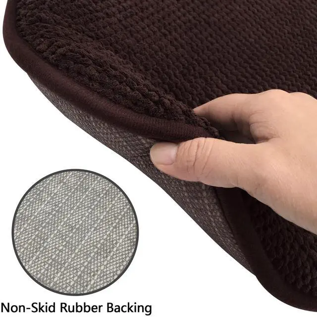 Alt view image 4 of 7 - Brown Foam Seat Cushions Kitchen Chairs Pads for Dining Chairs Non Slip Office Seat Cushions Washable U Shaped Soft Thick Large Metal Wooden Chair Cushions,17" x 15"