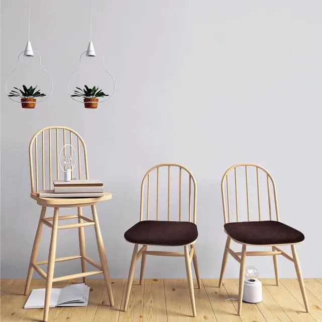 Alt view image 6 of 7 - Brown Foam Seat Cushions Kitchen Chairs Pads for Dining Chairs Non Slip Office Seat Cushions Washable U Shaped Soft Thick Large Metal Wooden Chair Cushions,17" x 15"