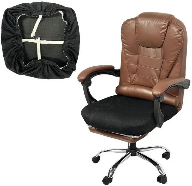 Main image of Large Office Chair Seat Cover Fits 19.726"Stretchable Slipcover for Executive & Gaming Chairs,Washable & Removable,Fits Oversized Cushions,Black (Seat Only, 1PC)