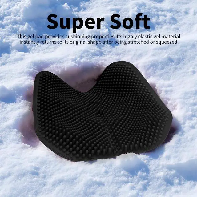Alt view image 4 of 7 - Ergonomic Silicone Seat Cushion, Black, Pain Relief Support for Office, Car, Wheelchair, Coccyx, Sciatica, Lumbar Support Breathability Seat Cushion