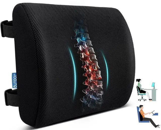 Main image of Lumbar Support Pillow for Office Chair, Office Home Essentials,Gifts for Mom,Dad, Back Support Pillow for Car, Chair Cushions,Back Pain Relief Improve Posture,Mesh Cover Double Adjustable Straps