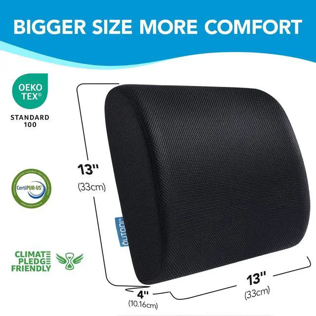 Alt view image 7 of 7 - Lumbar Support Pillow for Office Chair, Office Home Essentials,Gifts for Mom,Dad, Back Support Pillow for Car, Chair Cushions,Back Pain Relief Improve Posture,Mesh Cover Double Adjustable Straps
