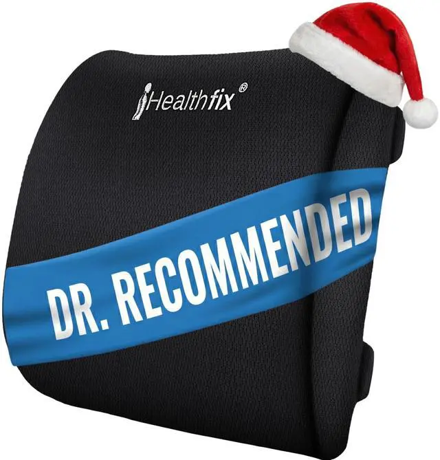 Main image of Ergonomic Lumbar Support Pillow Expertly Designed in Germany Improves Posture & Relieves Back Pain Memory Foam Back Cushion for Office Chair & Couch - Firm (185-300 lbs)