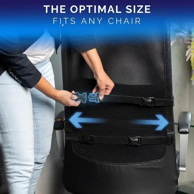 Alt view image 5 of 7 - Ergonomic Lumbar Support Pillow Expertly Designed in Germany Improves Posture & Relieves Back Pain Memory Foam Back Cushion for Office Chair & Couch - Firm (185-300 lbs)