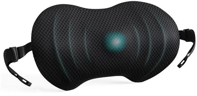 Main image of Lumbar Support Pillow, Ergonomic Back Cushion for Office Chair with Adjustable Straps & Detachable Breathable Cover,Memory Foam Car Lumbar Pillow, Back Support Pillow for Car, Office,Bed Rest(Black)