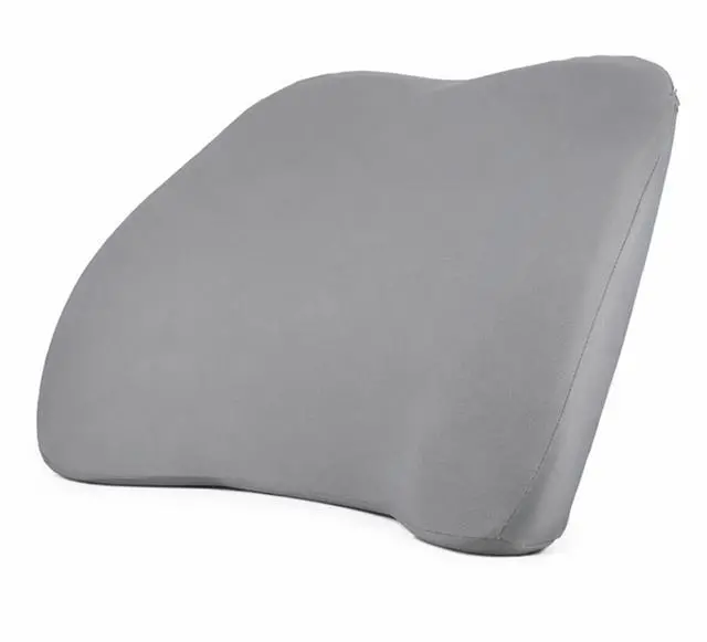 Main image of Memory Foam Lumbar Support Pillow Back Pain Relief Ergonomic Back Cushion for Office Chair Car Seat Gaming Chair Washable Cover Improves Posture Grey