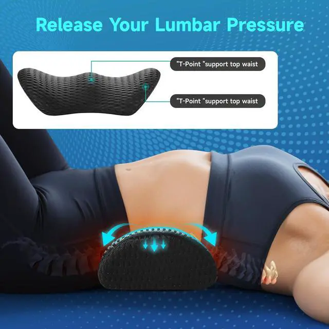 Alt view image 4 of 7 - Lumbar Support Pillow for Office Chair Car Lumbar Pillow,Memory Foam Back Cushion with Breathable 3D Mesh Lumbar Support Orthopedic Backrest for Lower Back Pain Relief Ergonomic, LowerBackSupportBlack