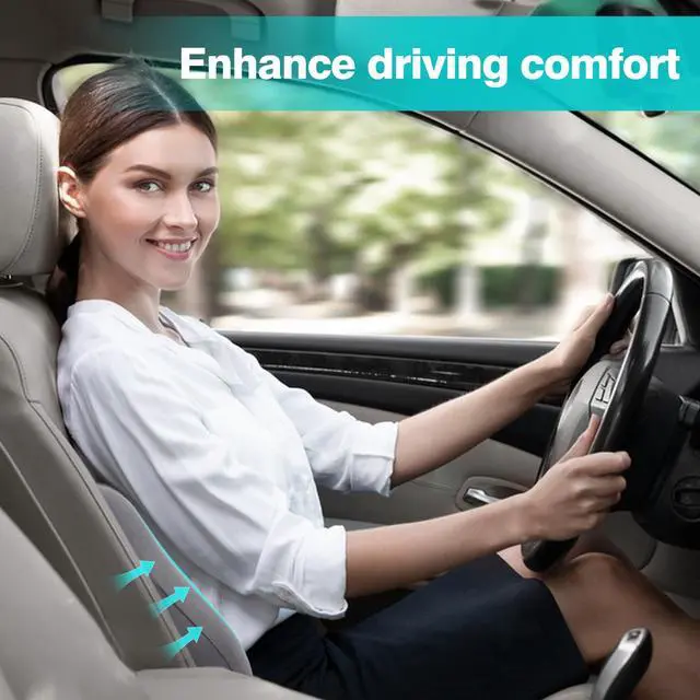 Alt view image 2 of 7 - Lumbar Support Pillow for Office Chair and Car, Memory Foam Back Support Pillow Cushion for Back Pain Relief, Ergonomic Lumbar Chair Pillow for Car, Office, Computer, Gaming Chair (Grey)