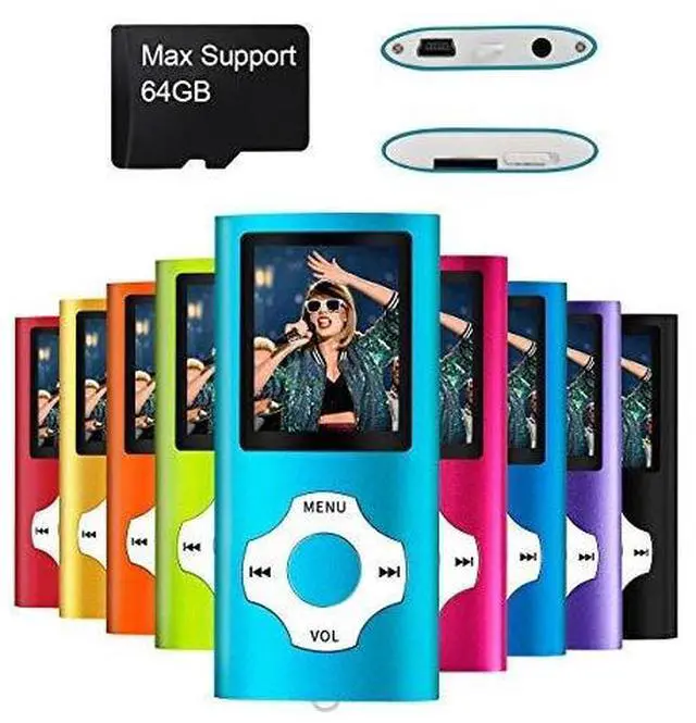 Main image of Support TF Card USB Port Slim Small Multi-Lingual Selection 1.8 LCD Portable MP3/MP4, MP3 Player, MP4 Player, Video Player, Music Player, Media Player, Audio Player Blue