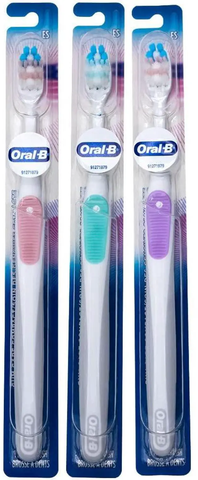 Main image of Gum Care Extra Soft Toothbrush for Sensitive Teeth and Gums, Compact Small Head, (Colors Vary) - Pack of 3