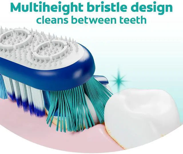 Alt view image 4 of 7 - 360 Whole Mouth Clean Toothbrush, Adult Medium Toothbrushes, 5 Count (Pack of 1)