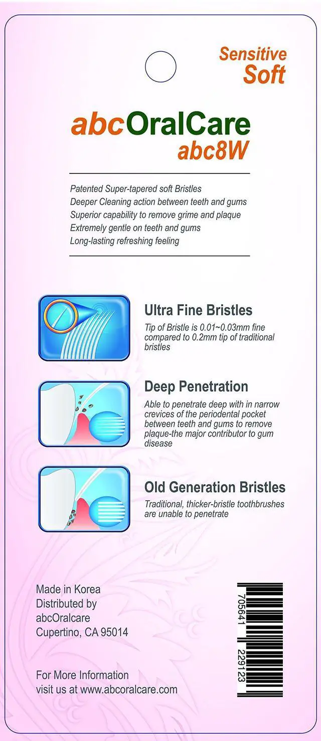 Alt view image 2 of 4 - Premium Toothbrushes Ultra-Fine Tapered Bristles for Deep Cleaning Medium-Soft Adult Manual Toothbrush (4-Pack, abc8W)