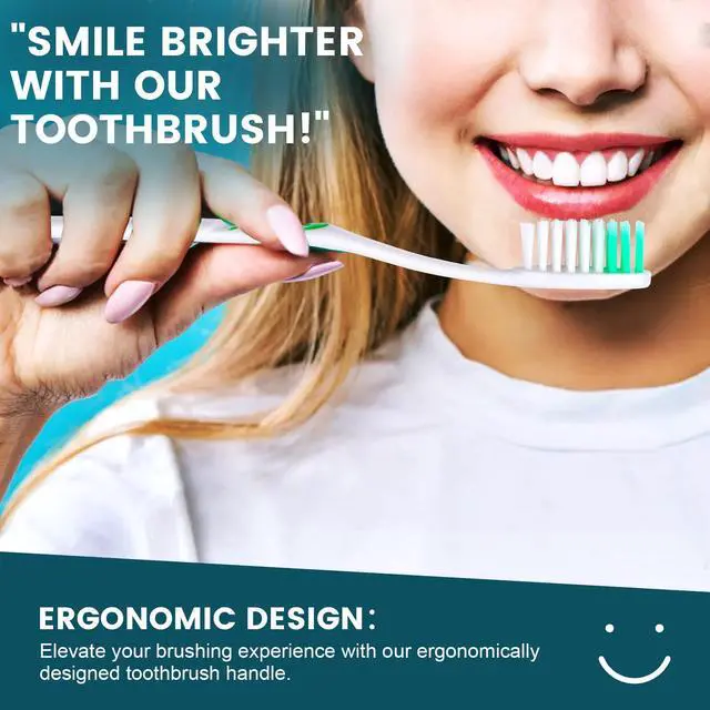 Alt view image 5 of 7 - 50 PCS Premium Individually Wrapped Bulk Toothbrush Pack, Disposable Toothbrushes, Kids Toothbrush, Medium Soft Bristle Toothbrushes, Ergonomics Handle, Perfect for Travel Hotel Donation