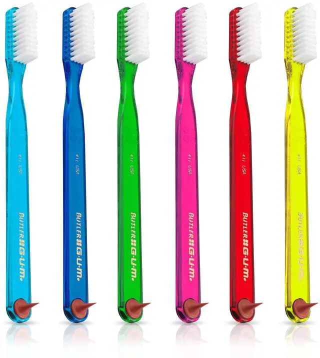 Alt view image 2 of 5 - Classic Toothbrush for Adults, Soft Bristles, Full Head, Includes Rubber Tip Dental Pick, 1 Count (Pack of 6)