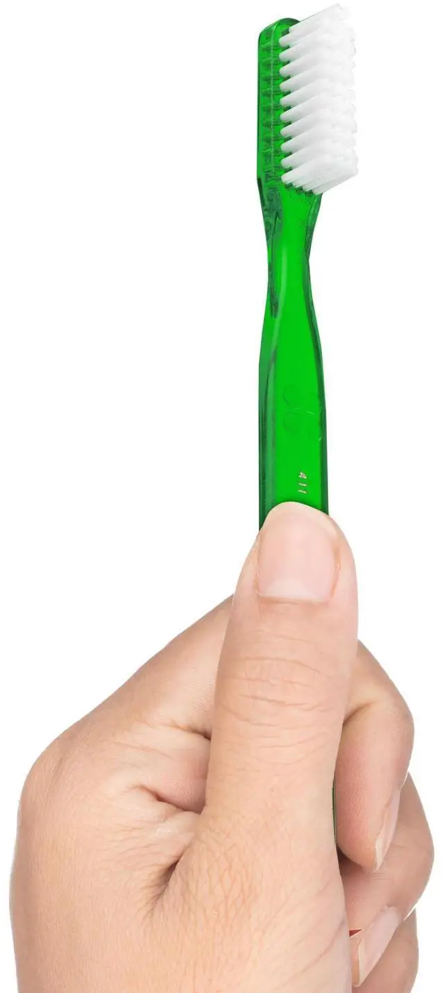 Alt view image 3 of 5 - Classic Toothbrush for Adults, Soft Bristles, Full Head, Includes Rubber Tip Dental Pick, 1 Count (Pack of 6)
