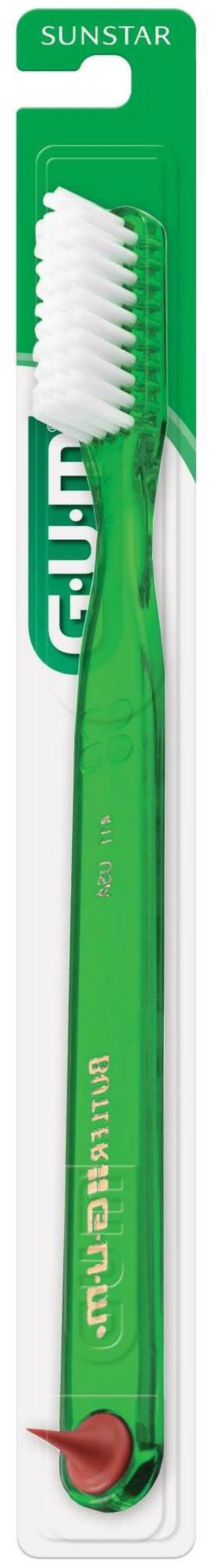 Alt view image 4 of 5 - Classic Toothbrush for Adults, Soft Bristles, Full Head, Includes Rubber Tip Dental Pick, 1 Count (Pack of 6)