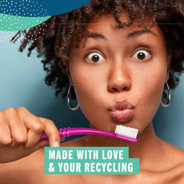 Alt view image 4 of 7 - Eco Friendly Adult Toothbrushes, Made in The USA from Recycled Plastic, Lightweight Paper Packaging, Ultra Soft Bristles, Colors Vary, 3 Count