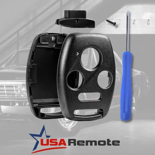 Alt view image 2 of 7 - Cutting NOT Required - Key Fob Keyless Entry Remote Shell Case & Pad fits Honda 2003-2012 Accord / 2006-2013 Civic EX / 2009-2015 Pilot /2005-2006 CR-V