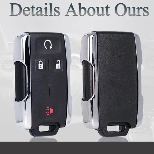 Alt view image 5 of 7 - Key Fob Shell Case Replacement Fits for Chevy Silverado Colorado GMC Canyon Sierra 2014 2015 2016 2017 2018 2019 2020 2021 2022 2023 Keyless Entry Remote Control 4 Button Cover M3N-32337100