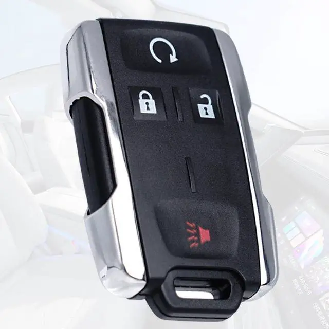 Alt view image 6 of 7 - Key Fob Shell Case Replacement Fits for Chevy Silverado Colorado GMC Canyon Sierra 2014 2015 2016 2017 2018 2019 2020 2021 2022 2023 Keyless Entry Remote Control 4 Button Cover M3N-32337100