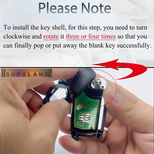 Alt view image 4 of 7 - Flip Key Fob Shell Case Replacement Fits for Chevrolet Cruze Malibu Equinox Sonic Impala GMC Terrain Buick Lacrosse Regal Verano Encore 2010-2019 Keyless Remote Control KeyPad Key Fob Cover