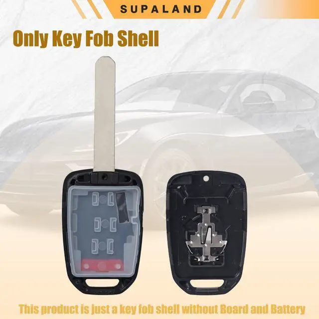 Alt view image 3 of 7 - Key Fob Shell Case Replacement Fits for Honda Accord Civic CRV HRV 2013-2021 Keyless Entry Remote Control 4 Button Pad Cover MLBHLIK6-1TA MLBHLIK6-1T