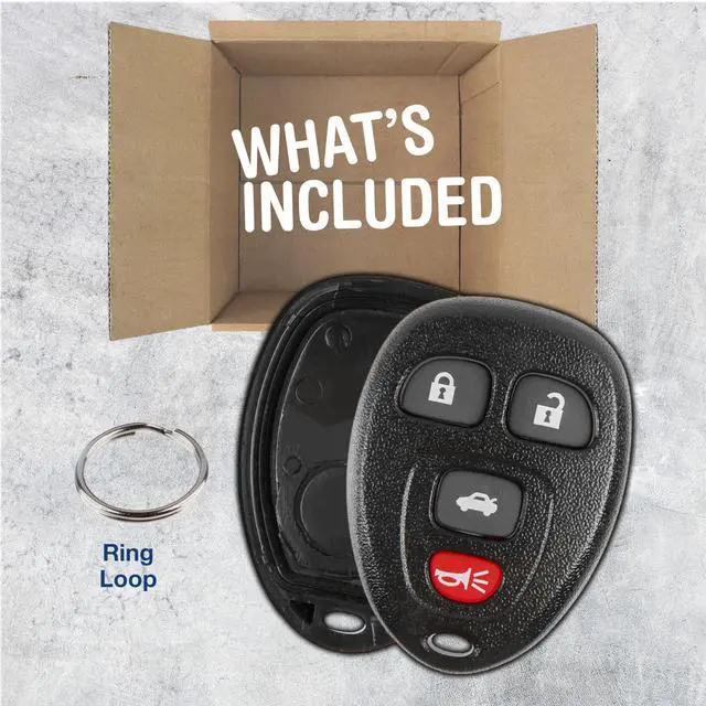 Alt view image 3 of 7 - Key Fob Cover Case Replacement for 2006 2007 2008 2009 2010 2011 2012 2013 2014 2015 2016 Buick Cadillac Chevrolet Chevy Remote Shell, 4-Button 15912859, No Programming Required