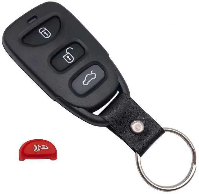 Main image of Replacement Key Fob Case Shell Fit for Hyundai Elantra Accent Sonata Kia Optima Keyless Entry Remote Car Key Housing Casing Outer Cover 3 Button + Panic (1)
