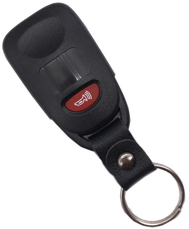 Alt view image 2 of 6 - Replacement Key Fob Case Shell Fit for Hyundai Elantra Accent Sonata Kia Optima Keyless Entry Remote Car Key Housing Casing Outer Cover 3 Button + Panic (1)