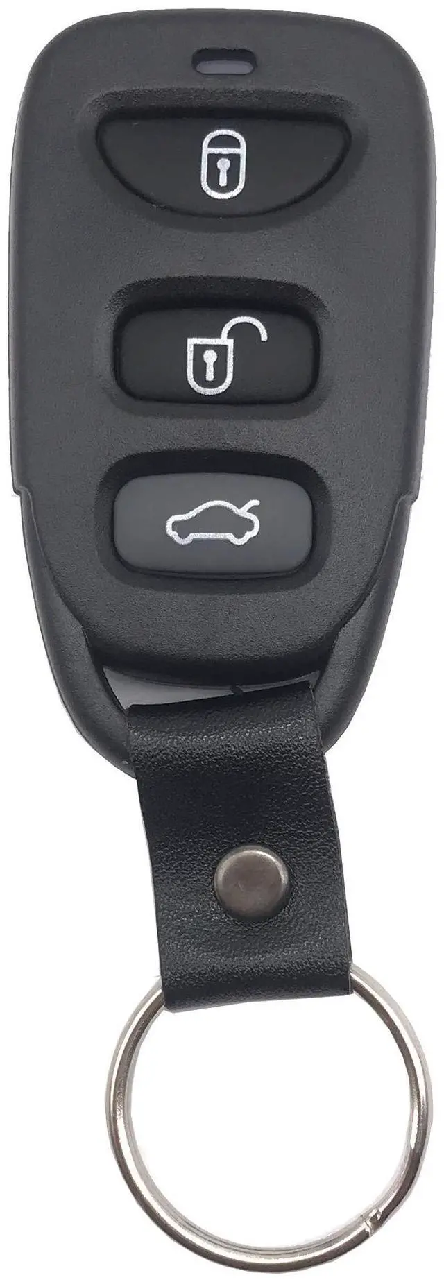Alt view image 5 of 6 - Replacement Key Fob Case Shell Fit for Hyundai Elantra Accent Sonata Kia Optima Keyless Entry Remote Car Key Housing Casing Outer Cover 3 Button + Panic (1)