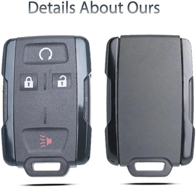 Alt view image 5 of 7 - Key Fob Shell Case Replacement Fits for Chevrolet Colorado Chevy Silverado GMC Canyon Sierra 2014 2015 2016 2017 2018-2021 Keyless Entry Remote Control 4 Button Pad Cover Black M3N-32337100