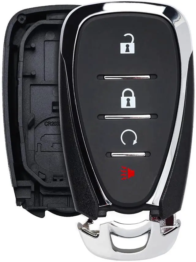 Main image of Key Fob Shell with Battery for Chevrolet 2016-2024, Alliskeys 4-Button Smart Key Case Cover Replacement for Chevy 2016-2024 HYQ4AA HYQ4EA HYQ4AS HYQ4ES