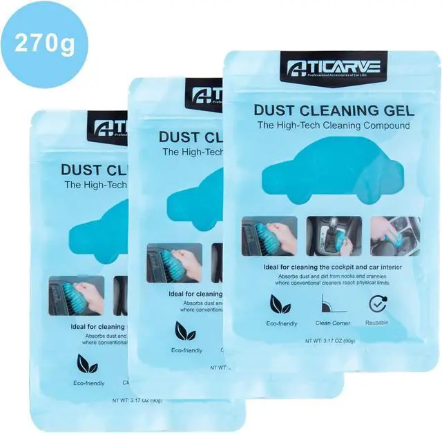 Alt view image 7 of 7 - 3 Pack Cleaning Gel for Car Detailing Putty Car Vent Cleaner Goo Cleaning Putty Gel Auto Detailing Tools Car Interior Cleaner Dust Cleaning Mud for Cars Dust Cleaner Slime Keyboard Cleaner