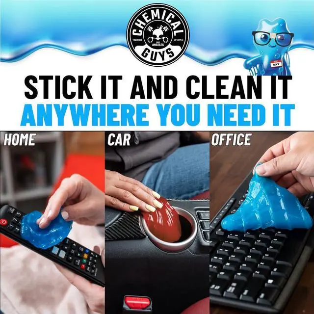 Alt view image 6 of 7 - Sticky Icky Car Cleaning Gel, Green Apple & Sweet Strawberry Scent - Detailing Kit, Car Dust Crevice Cleaner, Slime Auto Air Vent, Cleaning Putty For Keyboard Cleaner (2 Pack) - CJK1002