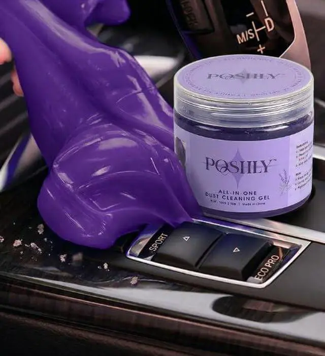 Main image of Car Cleaning Gel Putty for Car Interior Detailing | Reusable Dust Cleaning Slime for Air Vents, Dashboard, Cup Holders, Keyboard & AC Vent Cleaner | Non-Sticky No Residue Gel (Lavender Scent)