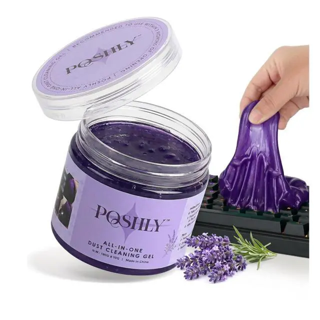 Alt view image 2 of 7 - Car Cleaning Gel Putty for Car Interior Detailing | Reusable Dust Cleaning Slime for Air Vents, Dashboard, Cup Holders, Keyboard & AC Vent Cleaner | Non-Sticky No Residue Gel (Lavender Scent)