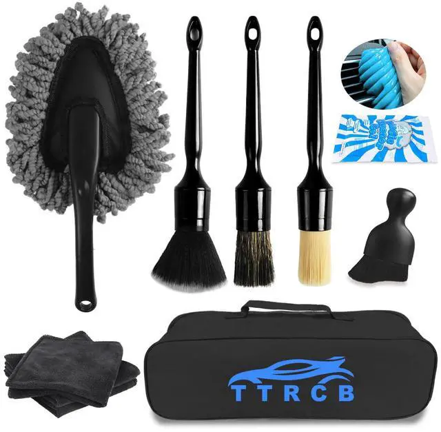 Main image of 10PCS Car Detailing Cleaning Kit Interior Cleaner, Car Detailing Brushes, Car Duster, Car Cleaning Gel, Microfiber Cleaning Cloth, Car Accessories Essentials Supplies Tools for Auto,Truck, Interior
