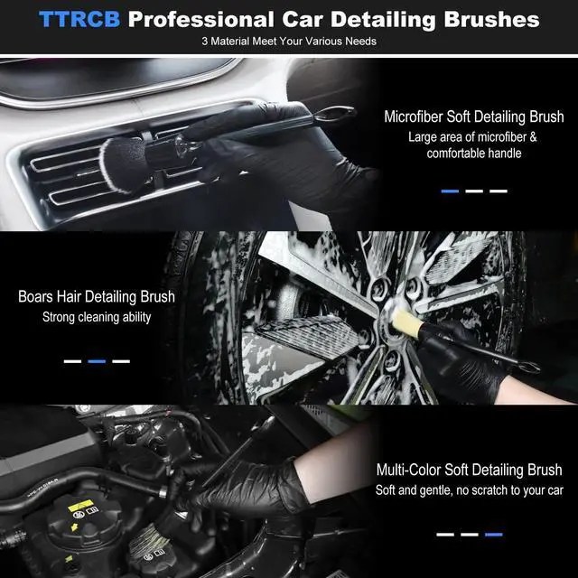 Alt view image 2 of 7 - 10PCS Car Detailing Cleaning Kit Interior Cleaner, Car Detailing Brushes, Car Duster, Car Cleaning Gel, Microfiber Cleaning Cloth, Car Accessories Essentials Supplies Tools for Auto,Truck, Interior