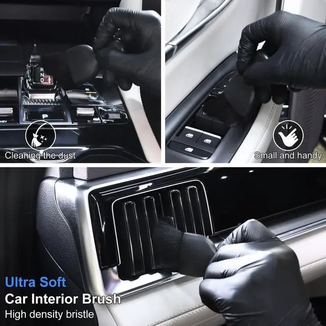 Alt view image 6 of 7 - 10PCS Car Detailing Cleaning Kit Interior Cleaner, Car Detailing Brushes, Car Duster, Car Cleaning Gel, Microfiber Cleaning Cloth, Car Accessories Essentials Supplies Tools for Auto,Truck, Interior