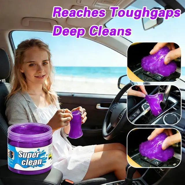 Alt view image 5 of 7 - 2-Pack Car Cleaning Gel, Universal Interior Detailing Putty Slime, Dust Remover for Car Vents, Dashboard & Keyboard, Ideal Gift for Men & Women