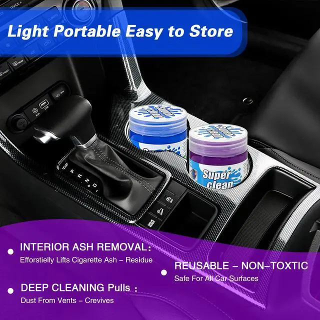 Alt view image 6 of 7 - 2-Pack Car Cleaning Gel, Universal Interior Detailing Putty Slime, Dust Remover for Car Vents, Dashboard & Keyboard, Ideal Gift for Men & Women