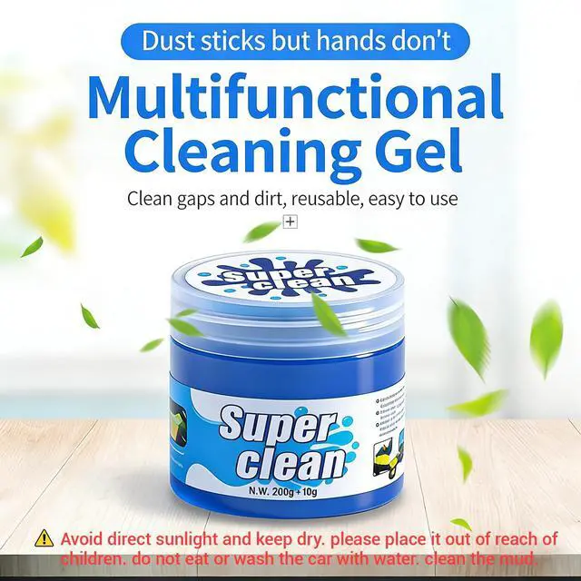 Alt view image 2 of 7 - 3 Jars Car Cleaning Gel, Auto Interior Cleaning Putty with Puller, Dust Remover for Car Vents, Keyboard & Detailing