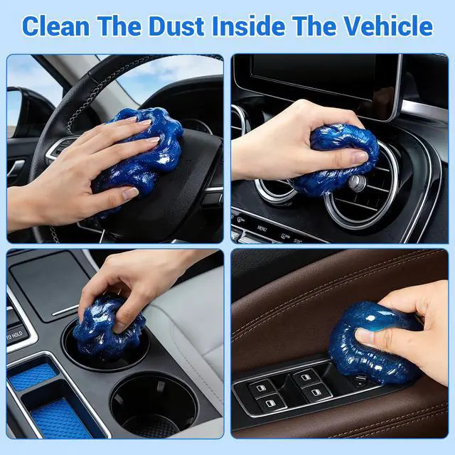 Alt view image 3 of 7 - 3 Jars Car Cleaning Gel, Auto Interior Cleaning Putty with Puller, Dust Remover for Car Vents, Keyboard & Detailing