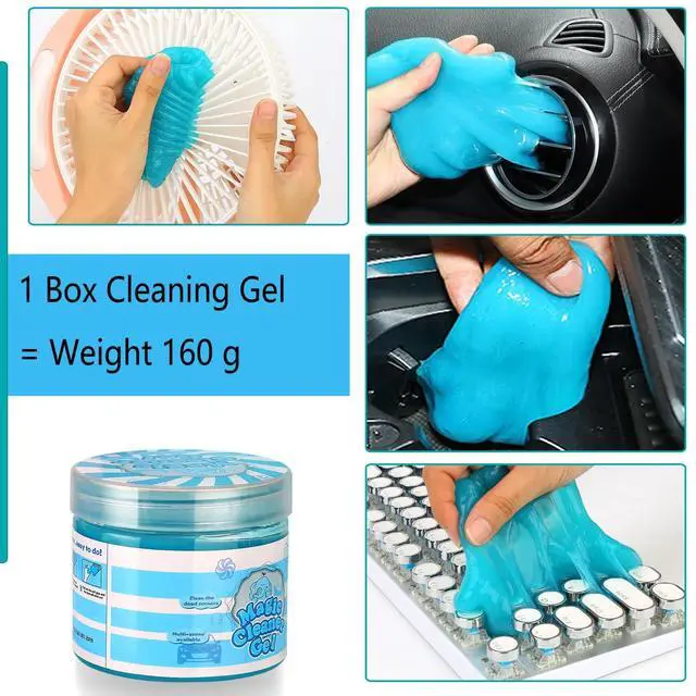 Alt view image 3 of 7 - Car Interior Duster Detailing Cleaning Gel Brushes Kit, Soft Dust Detail Crevice Brush Slime Putty Cleaner Accessories Tools for Dashboard,Air Vent,Panel,Leather