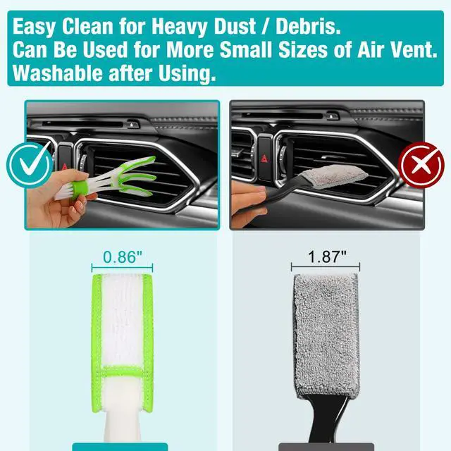 Alt view image 6 of 7 - Car Interior Duster Detailing Cleaning Gel Brushes Kit, Soft Dust Detail Crevice Brush Slime Putty Cleaner Accessories Tools for Dashboard,Air Vent,Panel,Leather